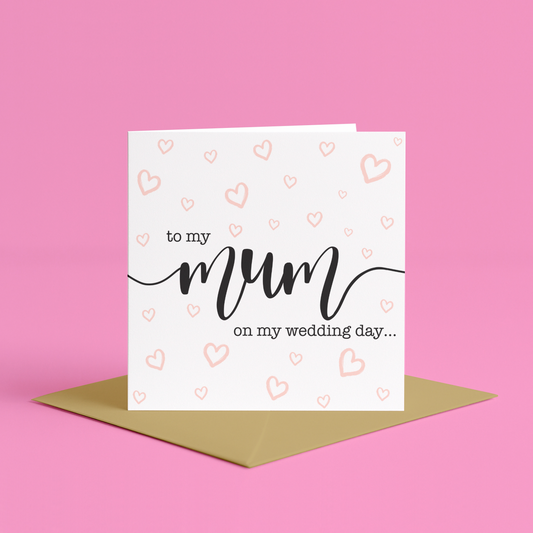 Personalised To My Mum On My Wedding Day Card, Custom Wedding Morning, Mother Of The Bride, Thank You Mum, Gift From Bride, From Daughter, Personalised Wedding Card, Mother of the Bride, Mother of the Groom, Wedding Thank You Card, Mum Card, Wedding Card, Wedding Party CardPersonalised Wedding Day Card for Mum - Wedding Thank You Card - Wedding Day Gift - On Our Wedding Day Card - Wedding Card For Mum, To My Mum On My Wedding Day Greeting Card, Wedding Card to Your Mum, Mom Card, Mother of the Bride Card