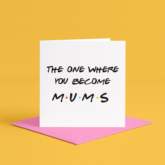 Friends Card For Expectant Mums, Two Mums Are Better Than One, Two Mums Card, Lesbian Mums Card, Mummy and Mummy To Be Cards, For Two Mums, Same sex parents card for two mums, card for expectant mums, adoption card for two mums, double mum double fun, Same sex parents celebration card, Card for lesbian mums, LGBTQ mums greeting card, Two mothers greeting card, Love card for two moms, Card for same sex couple parents, adoption card for two mums, mums to be card, cute card for lesbian mummies