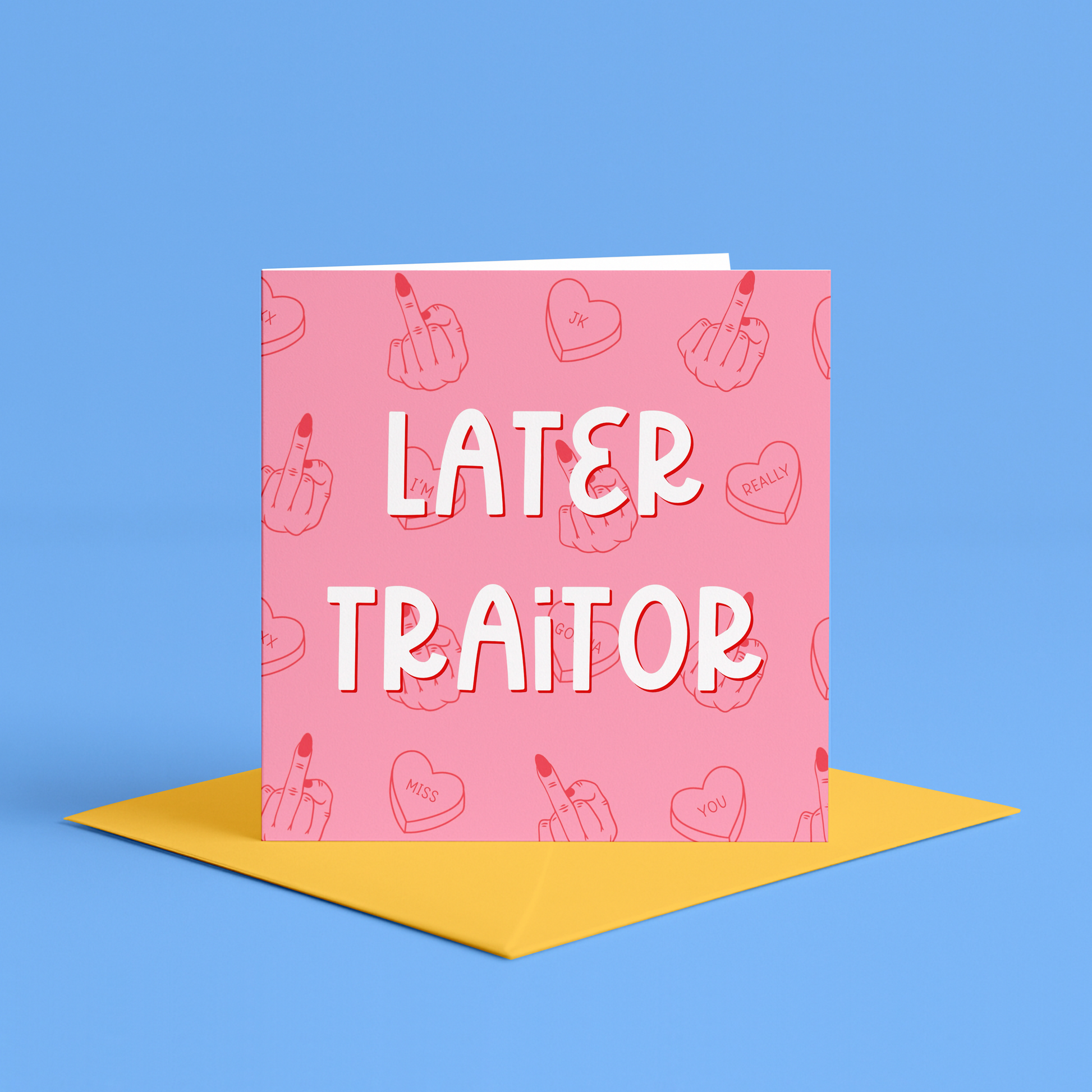 Later Traitor card | Funny colleague leaving card | chance made us colleagues card, funny card for work bestie leaving, work bestie good luck card, work bestie leaving card, work bestie new job card, funny colleague good luck card, Funny Co-worker leaving card | I hope your new coworkers are boring card, I hope your new job is shit card, Funny farewell card for work bestie, Goodbye card for colleague, funny New job card, good luck new job card, Leaving card with funny message