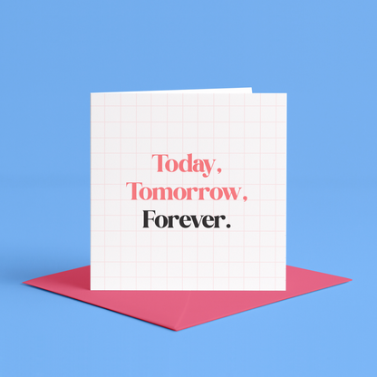 Today Tomorrow Forever anniversary card, Wedding day card to wife, Card for bride on our wedding day, card for her, love cards, anniversary, Today tomorrow always card, Wedding day card to wife, Card for bride on our wedding day, Wedding card to wife Wedding Day Letter to bride, Happy Birthday To My Beautiful Wife Card, Birthday Card For Wife, Card For Wife, Happy Birthday Wife, Wife Birthday Card, happy anniversary to my beautiful wife card, cute anniversary card for wife, to my lovely wife