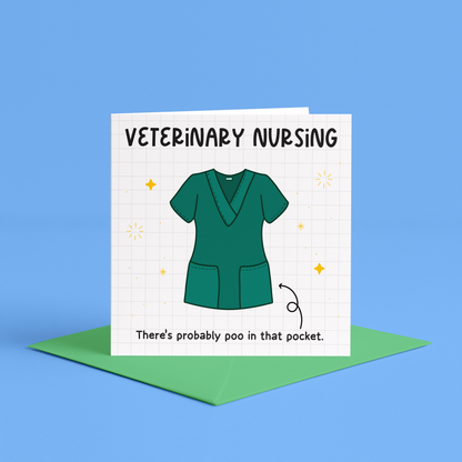 Veterinary Nursing gag birthday card | Funny card for vet nurse birthday, funny veterinary nursing gifts, funny vet nurse gift, funny vetmed gift ideas, funny vetmed cards, funny vet nurse cards, vetmed greeting cards, vetmed joke gifts for vet nurse