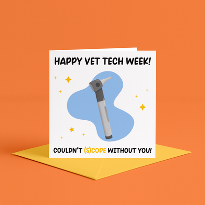 Couldnt Scope Without You, Vet Tech Week, Funny Vet Tech Week Cards, Cards for Vet Tech Week 2026, Veterinary Technician Week, Vet Techs, funny vet tech cards, funny card for vet tech week, funny cards for vet tech week, best vet tech ever cards, vet tech week, Vet Med Print, for veterinary technicians, vet tech week gifts, vet tech week bundle, vet tech week gift ideas, for vet tech week, vet tech gifts for vet tech week, happy vet tech week cards, for veterinary technician on vet tech week