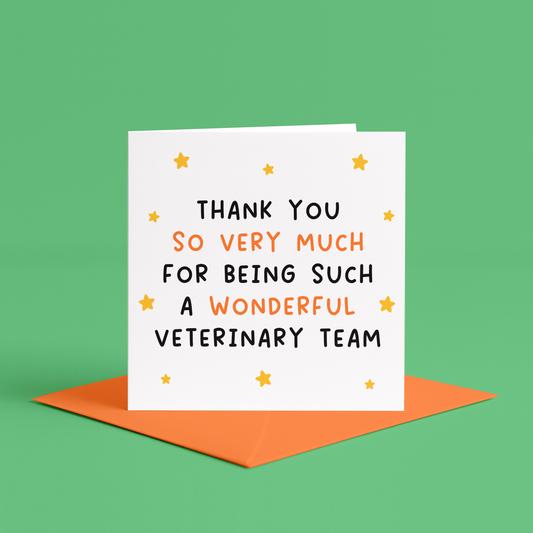 Best veterinary team thank you card, Veterinary team appreciation card, Thank you veterinary team card, Veterinary staff gratitude card, Vet team thank you card, Veterinary clinic thank you card, thank you to the veterinary staff card, thank you vet