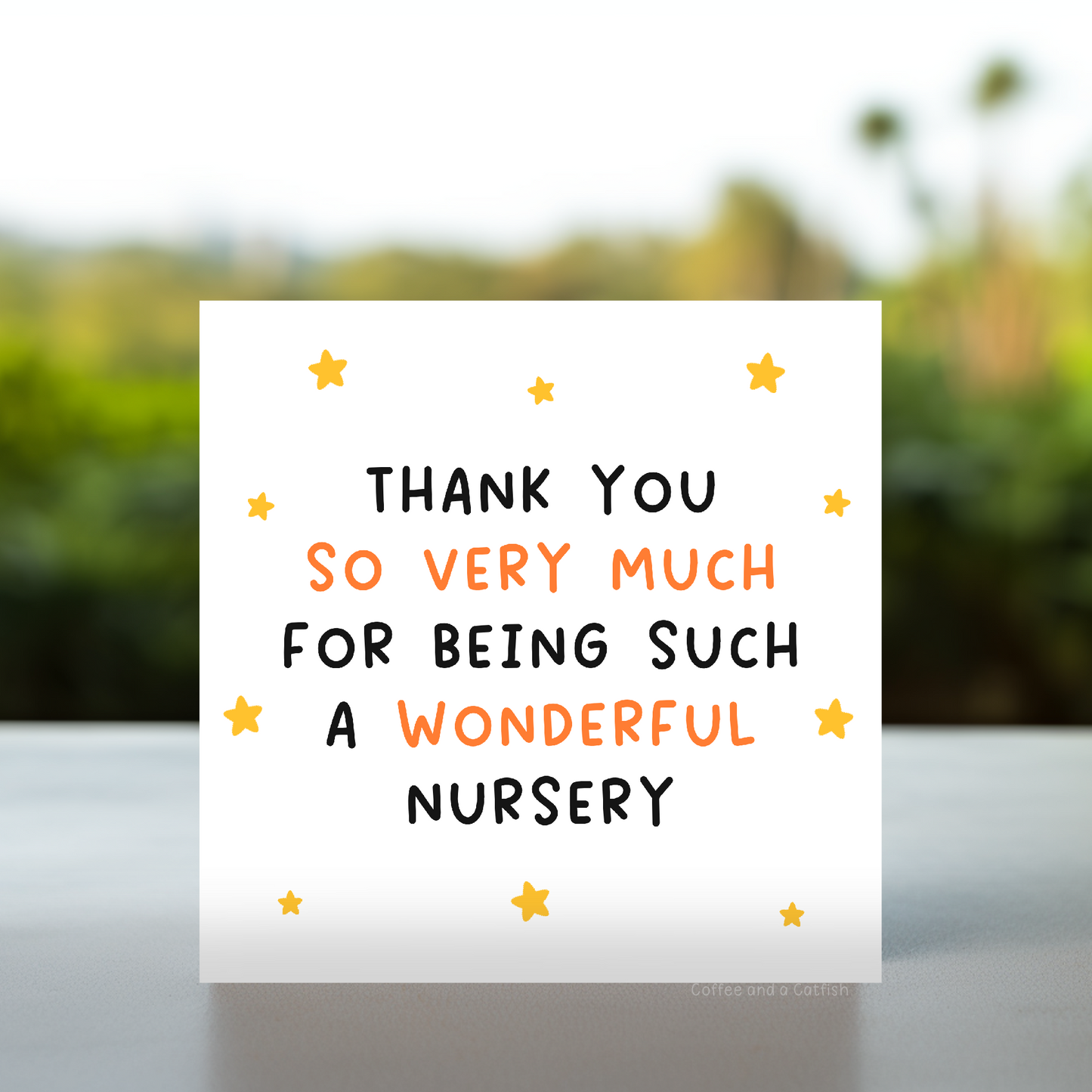 Nursery team thank you card, Childcare staff appreciation card, Daycare thank you card, Nursery thank you greeting card, Preschool staff thank you card, Nursery teacher appreciation card, Best nursery thank you card, Nursery staff recognition card,  nursery farewell card, thank you for your patience, nursery graduation card, thank you for creating a loving space, heartfelt thanks to nursery staff, thank you for the learning and fun, nursery key worker card, nursery team appreciation card