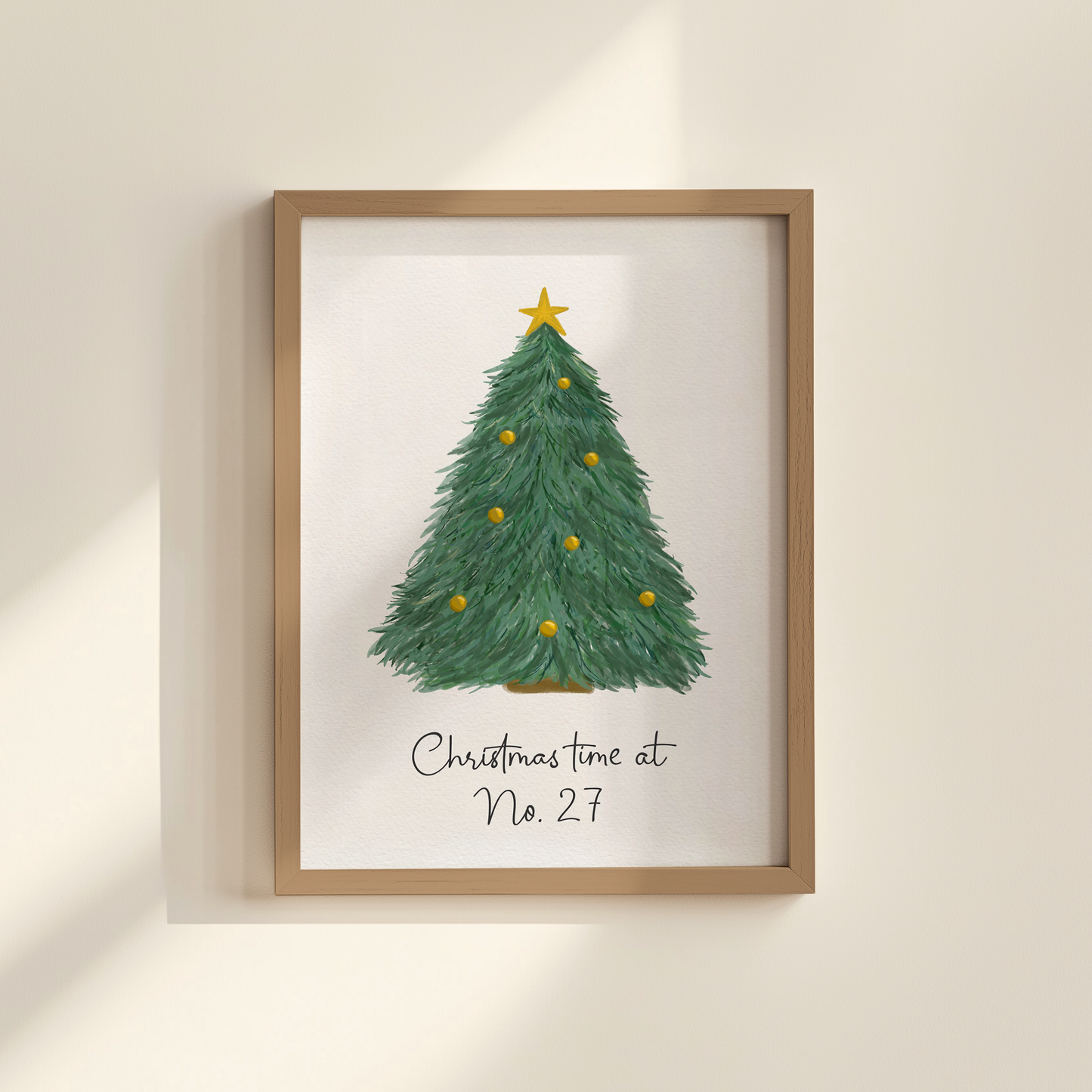 'Christmas At Ours' Personalised Print