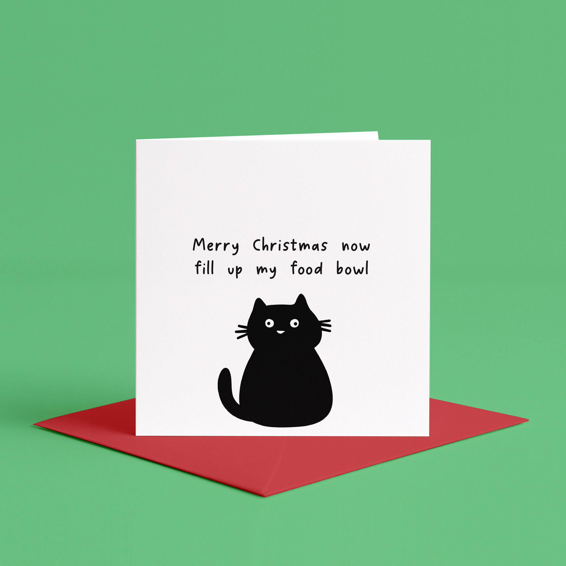 Merry Christmas From The Cat Card, Merry Christmas Funny Cat Card, Black Cat Christmas Card, Funny Cat Christmas Cards, Cat Dad, Cat Mum, funny christmas card from the cat, funny black cat christmas card, funny christmas card for cat owner, from cat, sweary christmas card from the cat, to dad from cat christmas, to mum from cat christmas, cheeky black cat christmas card, rude black cat christmas card, sweary black cat christmas card, cat pun christmas card, cat lover christmas card, cat owner