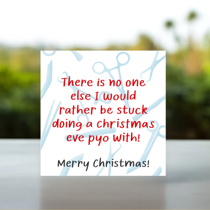 cryscard christmas cards, ceryscard vet med christmas cards, merry christmas vet nurse card, merry christmas vet tech card, vet tech christmas, veterinarian christmas card, funny vet med cards, vet med christmas card pack, funny christmas cards vet